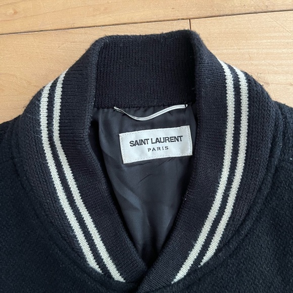 FW16 Saint Laurent Paris Studded Teddy Jacket - Picture 4 of 7